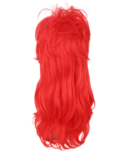 Wigs2you H-7189 女性用パンク風レッド＆ブラックウェーブロングウィッグ｜ハロウィンパーティーにぴったりのエッジの効いたロッカースタイル｜通気性の良いキャップ