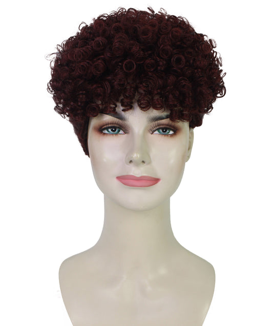 Wigs2you H-7192レディース ハンドブレイドウィッグ トレンディなアップスタイルウィッグ ダブルフレンチブレイドとナチュラルカールトップ | ランウェイカラーのブラックとダークワイン | 合成繊維 | 通気性の良いキャップレスフィット