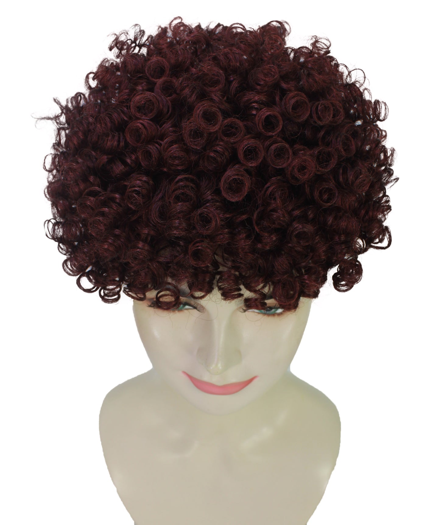Wigs2you H-7192レディース ハンドブレイドウィッグ トレンディなアップスタイルウィッグ ダブルフレンチブレイドとナチュラルカールトップ | ランウェイカラーのブラックとダークワイン | 合成繊維 | 通気性の良いキャップレスフィット
