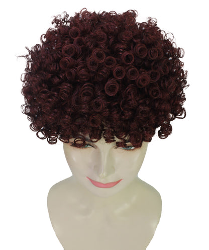 Wigs2you H-7192レディース ハンドブレイドウィッグ トレンディなアップスタイルウィッグ ダブルフレンチブレイドとナチュラルカールトップ | ランウェイカラーのブラックとダークワイン | 合成繊維 | 通気性の良いキャップレスフィット