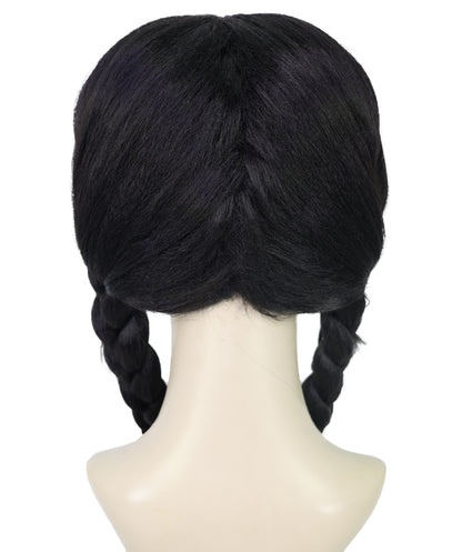 Wigs2you H-7193ファンタジー風ロング編み込み黒ウィッグ｜エレガントな大人用コスプレヘアピース｜ハロウィンロールプレイ＆テーマイベント