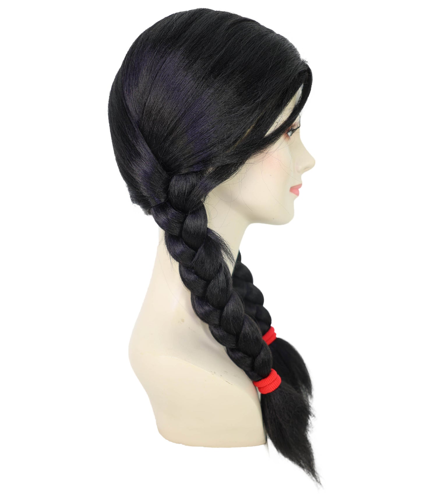 Wigs2you H-7193ファンタジー風ロング編み込み黒ウィッグ｜エレガントな大人用コスプレヘアピース｜ハロウィンロールプレイ＆テーマイベント