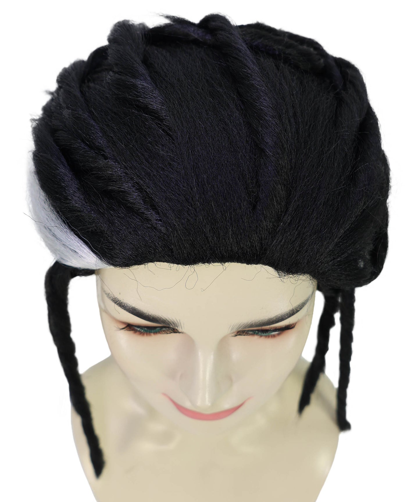 Wigs2you H-7195 自然な生え際が特徴の女性用黒編み込みウィッグ｜ファンタジーアドベンチャーのヒロイン風｜ハロウィンに最適｜通気性の良いキャップ