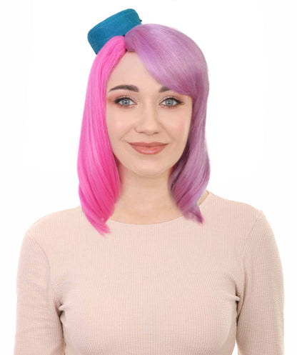 Wigs2you H-7196 女性用未来的なアニメ風ミディアムマルチウィッグ｜洗練された大人用コスプレヘアピース｜ハロウィン、ロールプレイ、テーマイベント