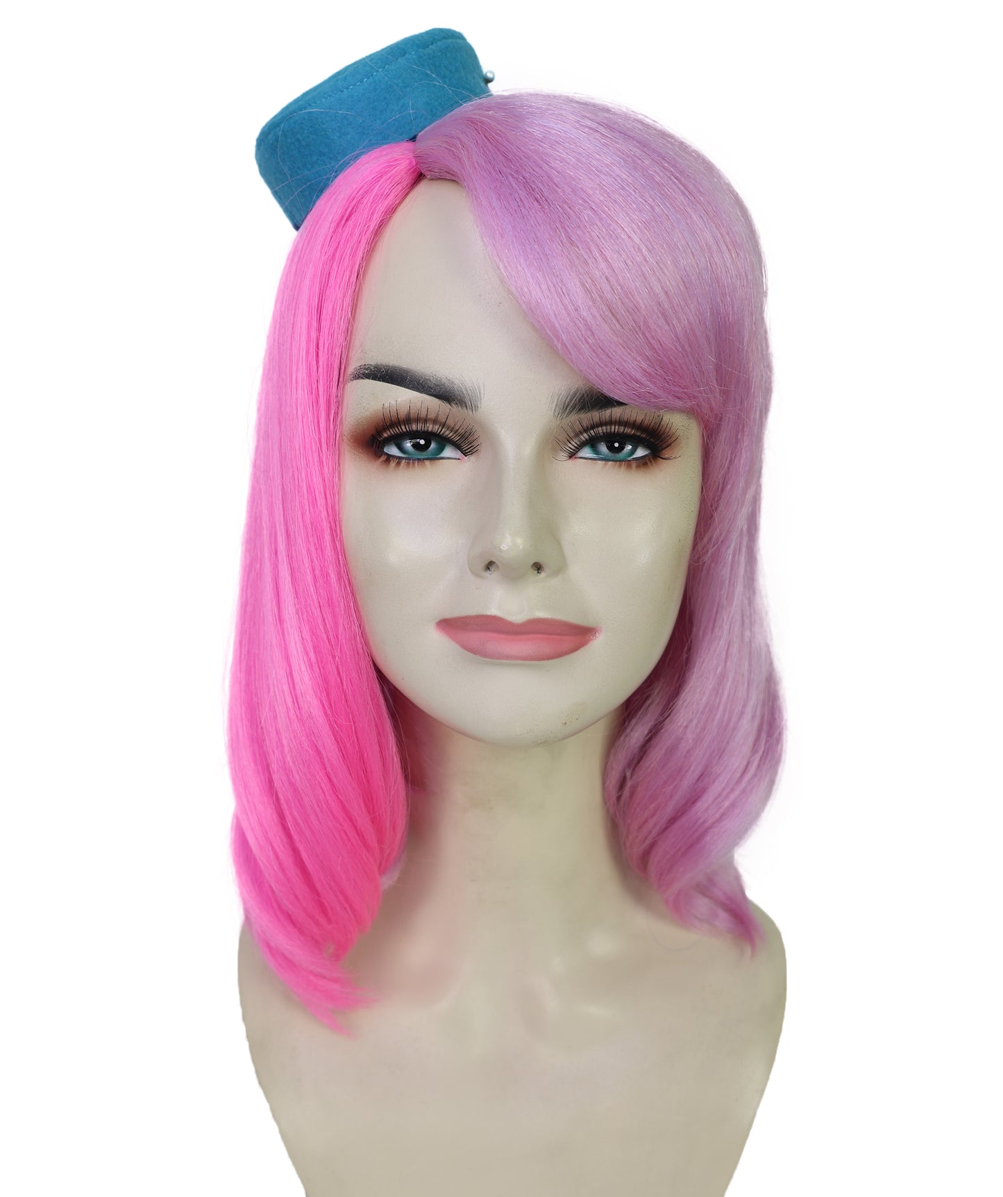 Wigs2you H-7196 女性用未来的なアニメ風ミディアムマルチウィッグ｜洗練された大人用コスプレヘアピース｜ハロウィン、ロールプレイ、テーマイベント