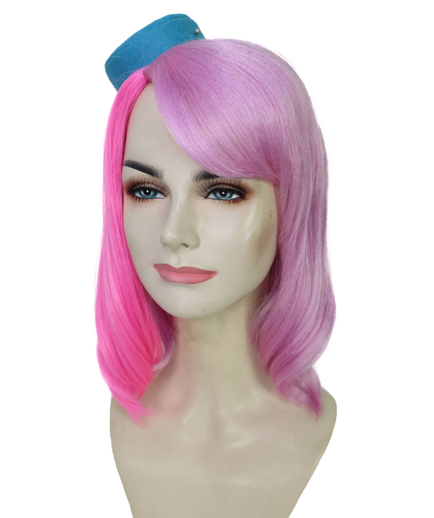Wigs2you H-7196 女性用未来的なアニメ風ミディアムマルチウィッグ｜洗練された大人用コスプレヘアピース｜ハロウィン、ロールプレイ、テーマイベント