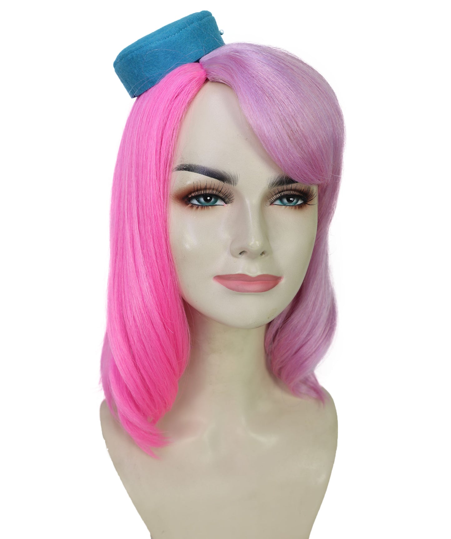 Wigs2you H-7196 女性用未来的なアニメ風ミディアムマルチウィッグ｜洗練された大人用コスプレヘアピース｜ハロウィン、ロールプレイ、テーマイベント