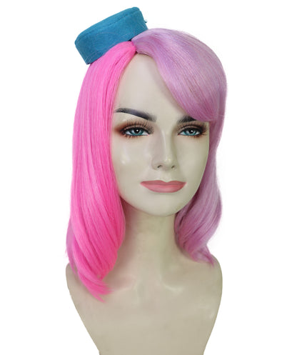 Wigs2you H-7196 女性用未来的なアニメ風ミディアムマルチウィッグ｜洗練された大人用コスプレヘアピース｜ハロウィン、ロールプレイ、テーマイベント