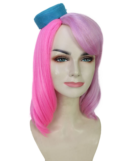 Wigs2you H-7196 女性用未来的なアニメ風ミディアムマルチウィッグ｜洗練された大人用コスプレヘアピース｜ハロウィン、ロールプレイ、テーマイベント