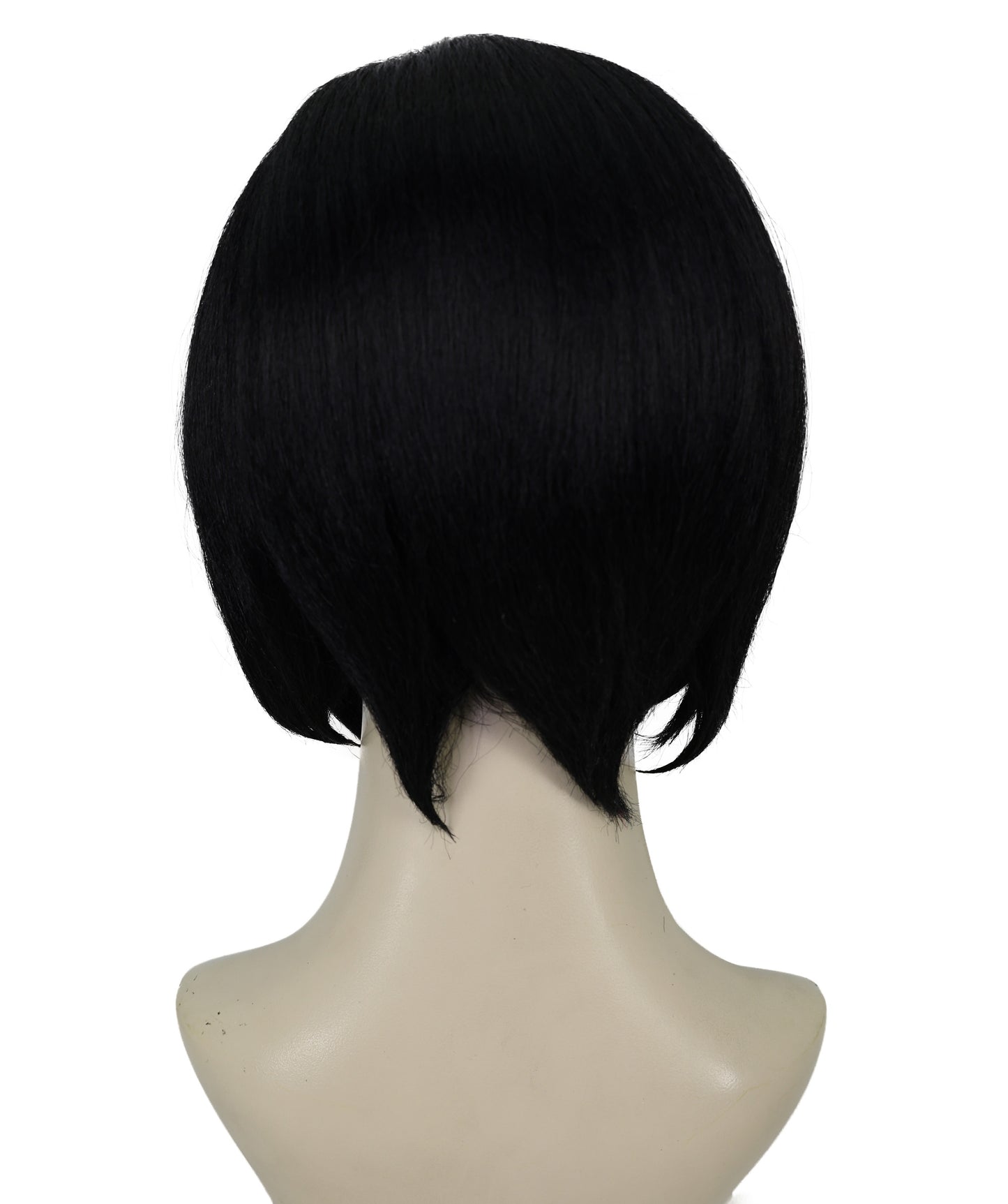 Wigs2you H-7197きらめく黒のショートウィッグ（ゴールドのハイライト入り）｜グラマラスなスーパーヴィラン風ヘアピース｜コスプレ、ハロウィン、舞台、テーマイベントに最適