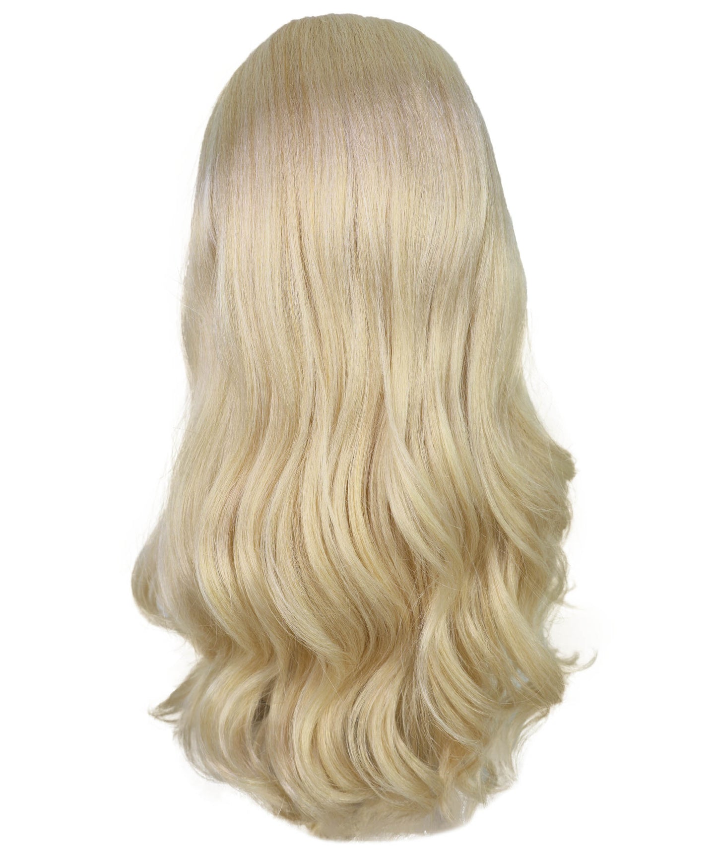 Wigs2you H-7200 女性用 ブロンドロングウィッグ サイドパート パール風ヘアクリップ付き 21インチ 約53cm ナチュラル風 コスプレ パーティー 通気性キャップレスキャップ