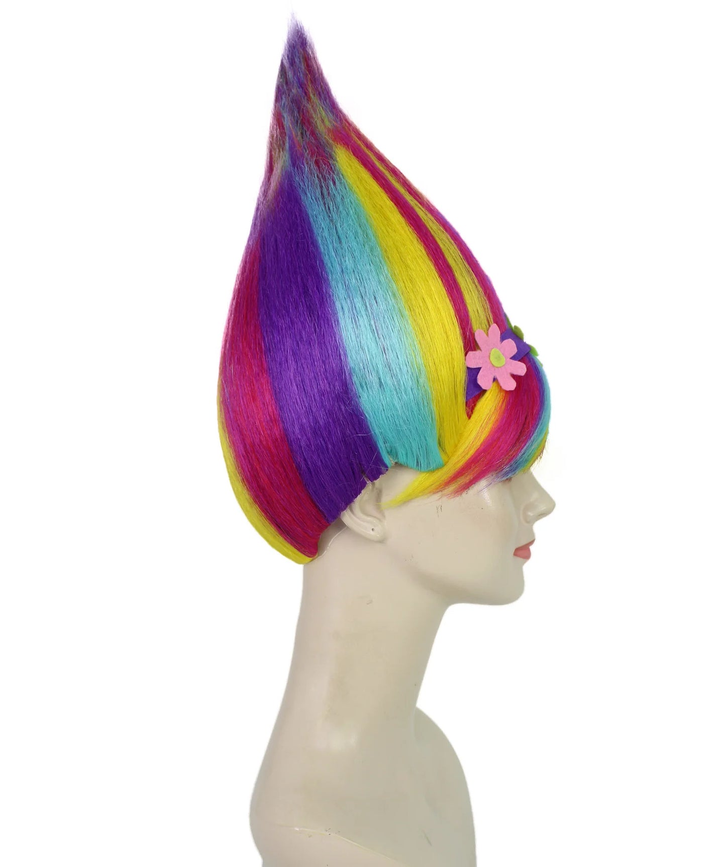 Wigs2you H-7202大人女性用レインボーオニオンスタイルハイポイントトロールウィッグ｜ハロウィンに最適｜通気性の良いキャップレスキャップ