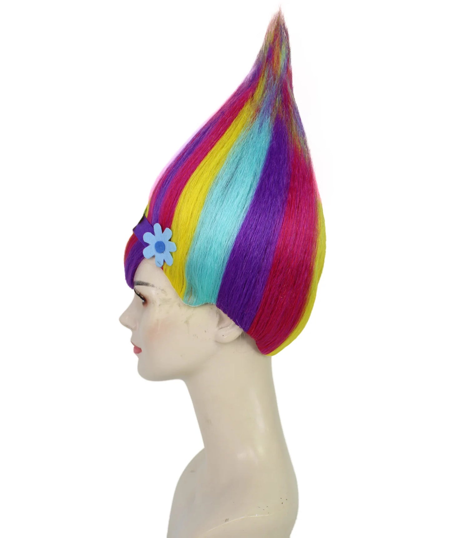 Wigs2you H-7202大人女性用レインボーオニオンスタイルハイポイントトロールウィッグ｜ハロウィンに最適｜通気性の良いキャップレスキャップ