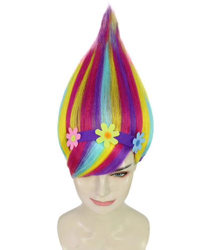 Wigs2you H-7202大人女性用レインボーオニオンスタイルハイポイントトロールウィッグ｜ハロウィンに最適｜通気性の良いキャップレスキャップ