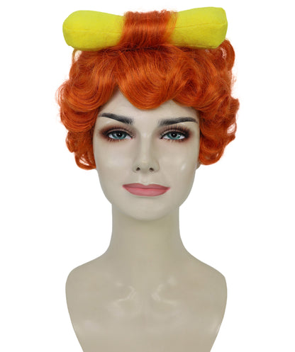 Wigs2you H-7204 女性用レトロ先史時代風マルチカラーウィッグ（骨のヘアアクセサリー付き）｜ヴィンテージ80年代スタイル｜ハロウィン、舞台パフォーマンス