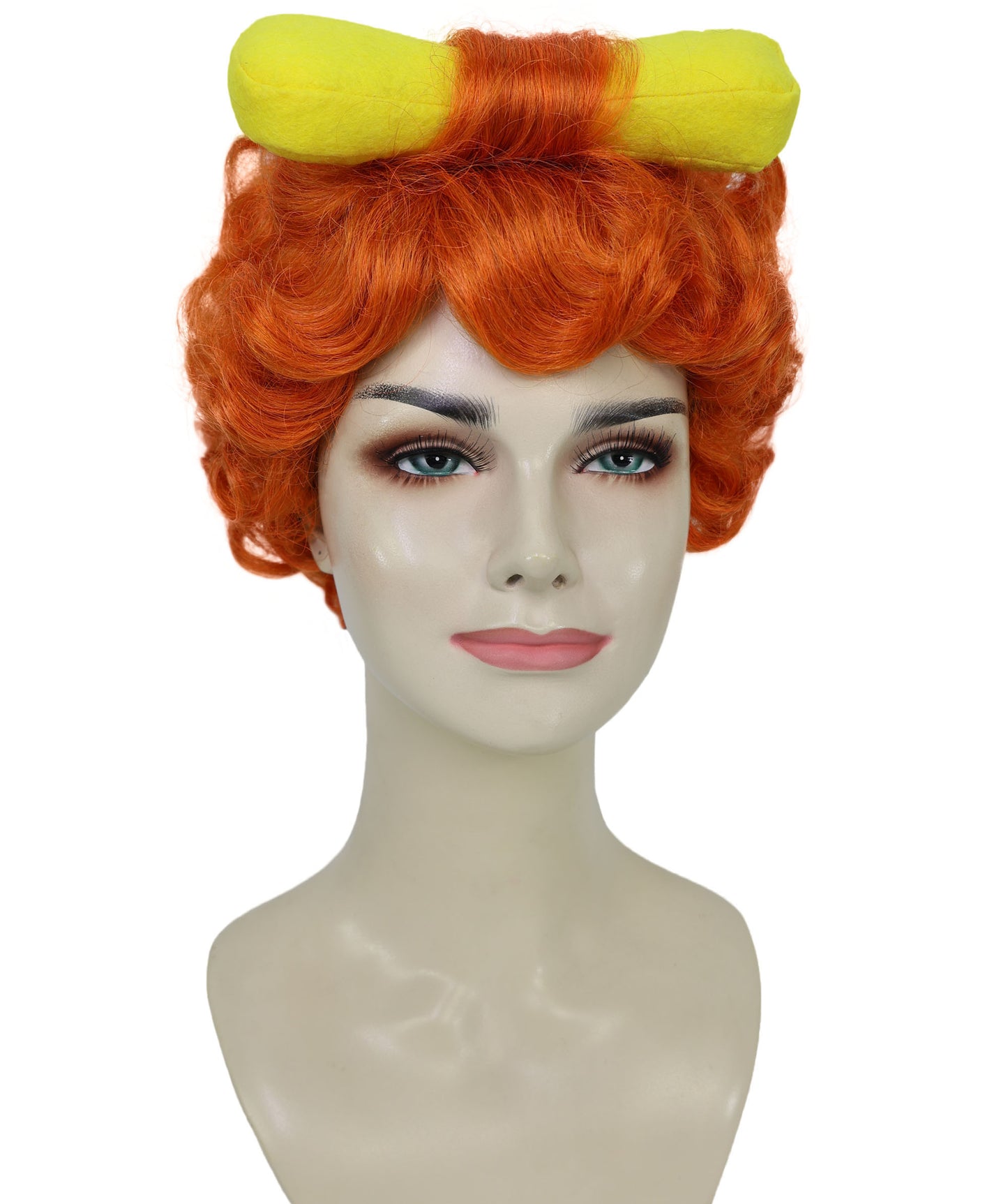 Wigs2you H-7204 女性用レトロ先史時代風マルチカラーウィッグ（骨のヘアアクセサリー付き）｜ヴィンテージ80年代スタイル｜ハロウィン、舞台パフォーマンス