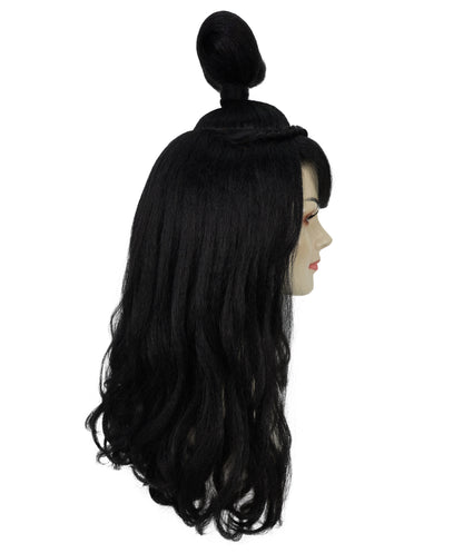 Wigs2you H-7205 女性用プリンセスブラックウィッグ｜ロングウェーブヘアピース｜ハロウィン、パーティー、ステージパフォーマンス、テーマイベントに最適