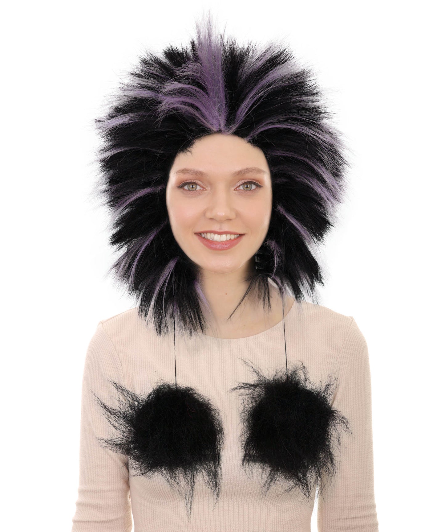 Wigs2you H-7207 レディース天然ファー冬用帽子｜柔らかなファーのトリムと耳を覆うニットの暖かいビーニー｜寒い季節、スキー、雪、旅行に最適な快適なアウトドアキャップ