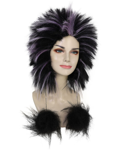 Wigs2you H-7207 レディース天然ファー冬用帽子｜柔らかなファーのトリムと耳を覆うニットの暖かいビーニー｜寒い季節、スキー、雪、旅行に最適な快適なアウトドアキャップ