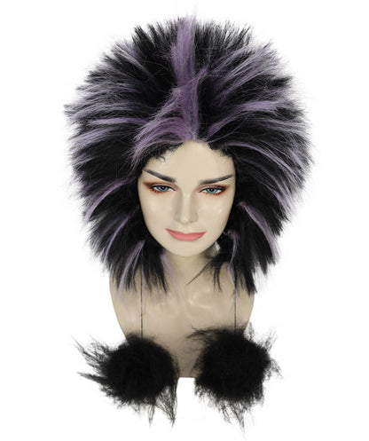 Wigs2you H-7207 レディース天然ファー冬用帽子｜柔らかなファーのトリムと耳を覆うニットの暖かいビーニー｜寒い季節、スキー、雪、旅行に最適な快適なアウトドアキャップ