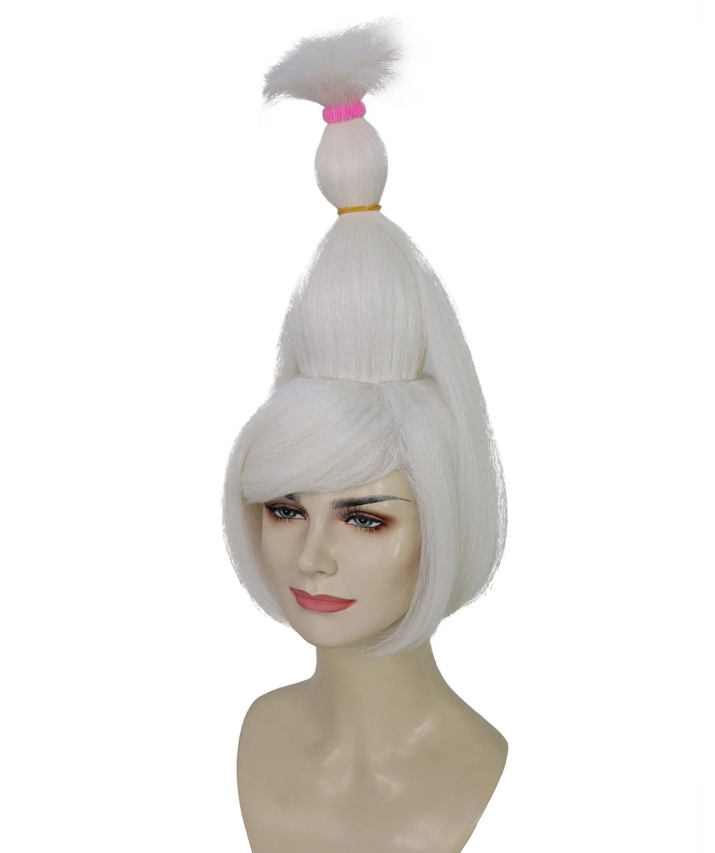 Wigs2you H-7211大人女性用シルバーグレーウィッグ（前髪付き）｜風ヘアピース｜ハロウィン、ステージパフォーマンス、パーティーに最適