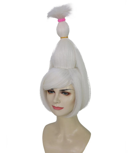 Wigs2you H-7211大人女性用シルバーグレーウィッグ（前髪付き）｜風ヘアピース｜ハロウィン、ステージパフォーマンス、パーティーに最適
