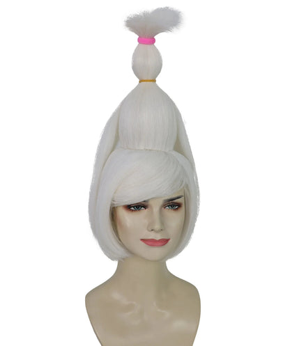 Wigs2you H-7211大人女性用シルバーグレーウィッグ（前髪付き）｜風ヘアピース｜ハロウィン、ステージパフォーマンス、パーティーに最適