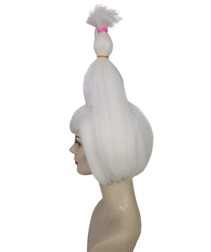 Wigs2you H-7211大人女性用シルバーグレーウィッグ（前髪付き）｜風ヘアピース｜ハロウィン、ステージパフォーマンス、パーティーに最適