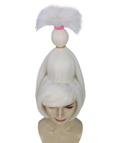 Wigs2you H-7211大人女性用シルバーグレーウィッグ（前髪付き）｜風ヘアピース｜ハロウィン、ステージパフォーマンス、パーティーに最適
