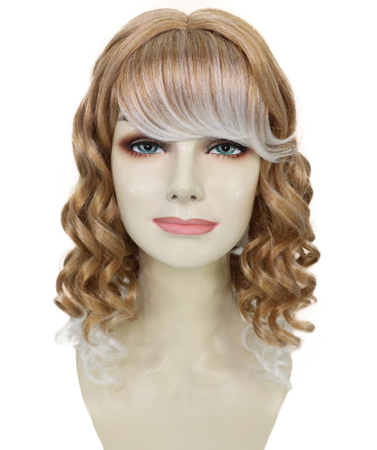 Wigs2you H-7213女性用ロングカーリーブロンドハイライトウィッグ｜カーニバル風ヘアピース｜ハロウィン、ステージ、パーティーに最適