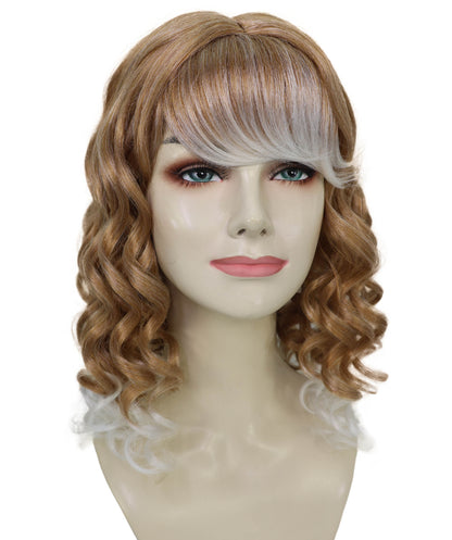 Wigs2you H-7213女性用ロングカーリーブロンドハイライトウィッグ｜カーニバル風ヘアピース｜ハロウィン、ステージ、パーティーに最適