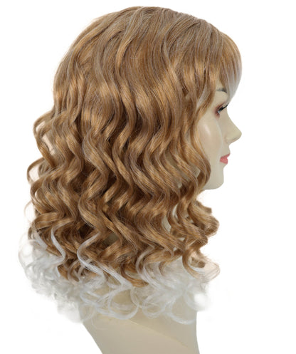Wigs2you H-7213女性用ロングカーリーブロンドハイライトウィッグ｜カーニバル風ヘアピース｜ハロウィン、ステージ、パーティーに最適