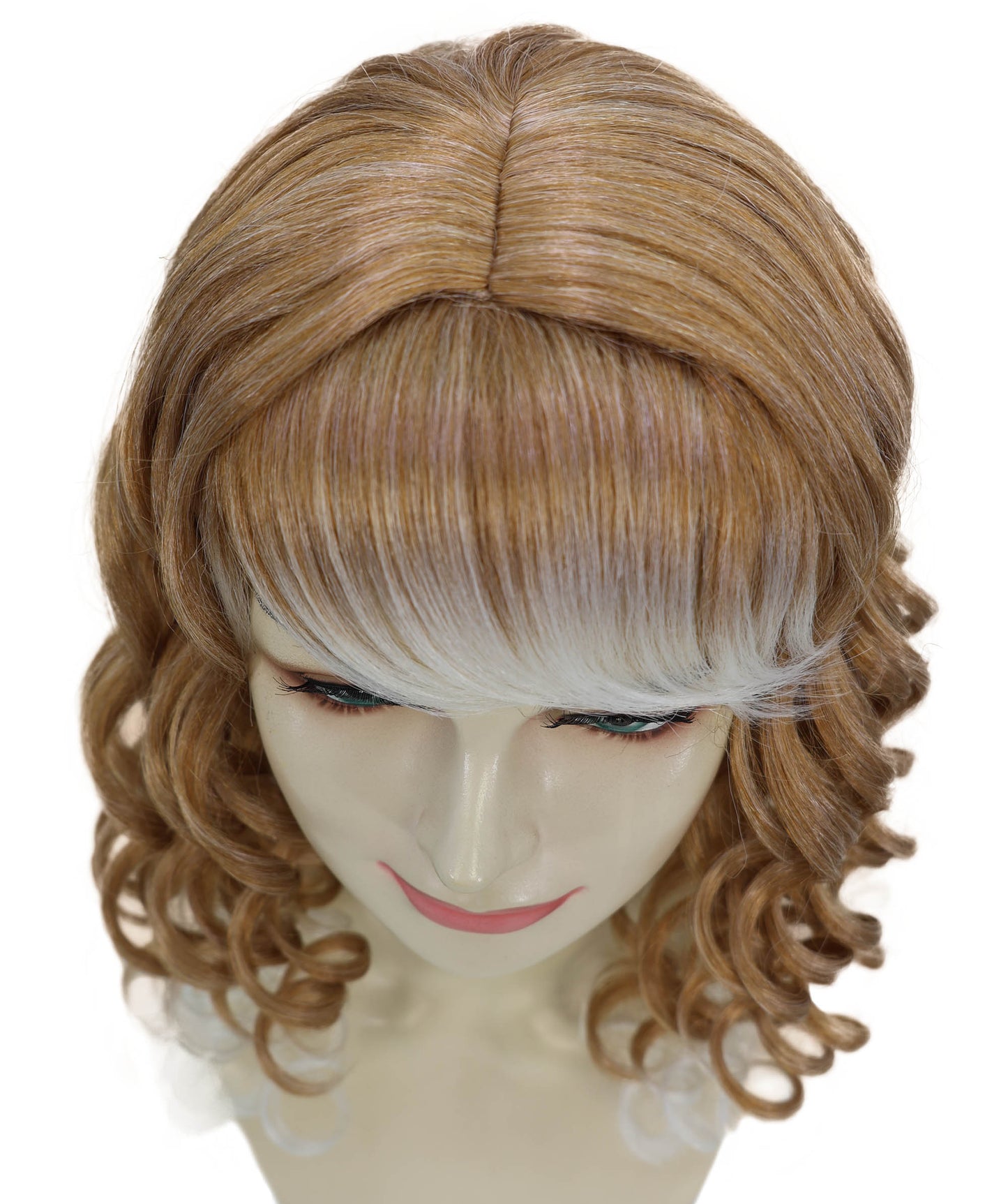 Wigs2you H-7213女性用ロングカーリーブロンドハイライトウィッグ｜カーニバル風ヘアピース｜ハロウィン、ステージ、パーティーに最適