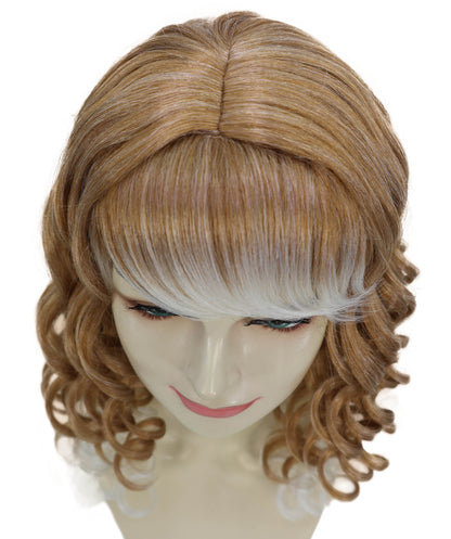 Wigs2you H-7213女性用ロングカーリーブロンドハイライトウィッグ｜カーニバル風ヘアピース｜ハロウィン、ステージ、パーティーに最適