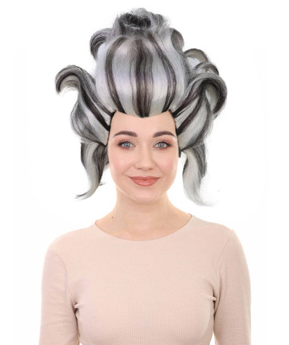 Wigs2you H-7216 女性用邪悪な海の魔女ウィッグ｜デラックスロングカールブラック＆グレーヘアピース｜ハロウィン、コスチュームパーティー、舞台、写真撮影