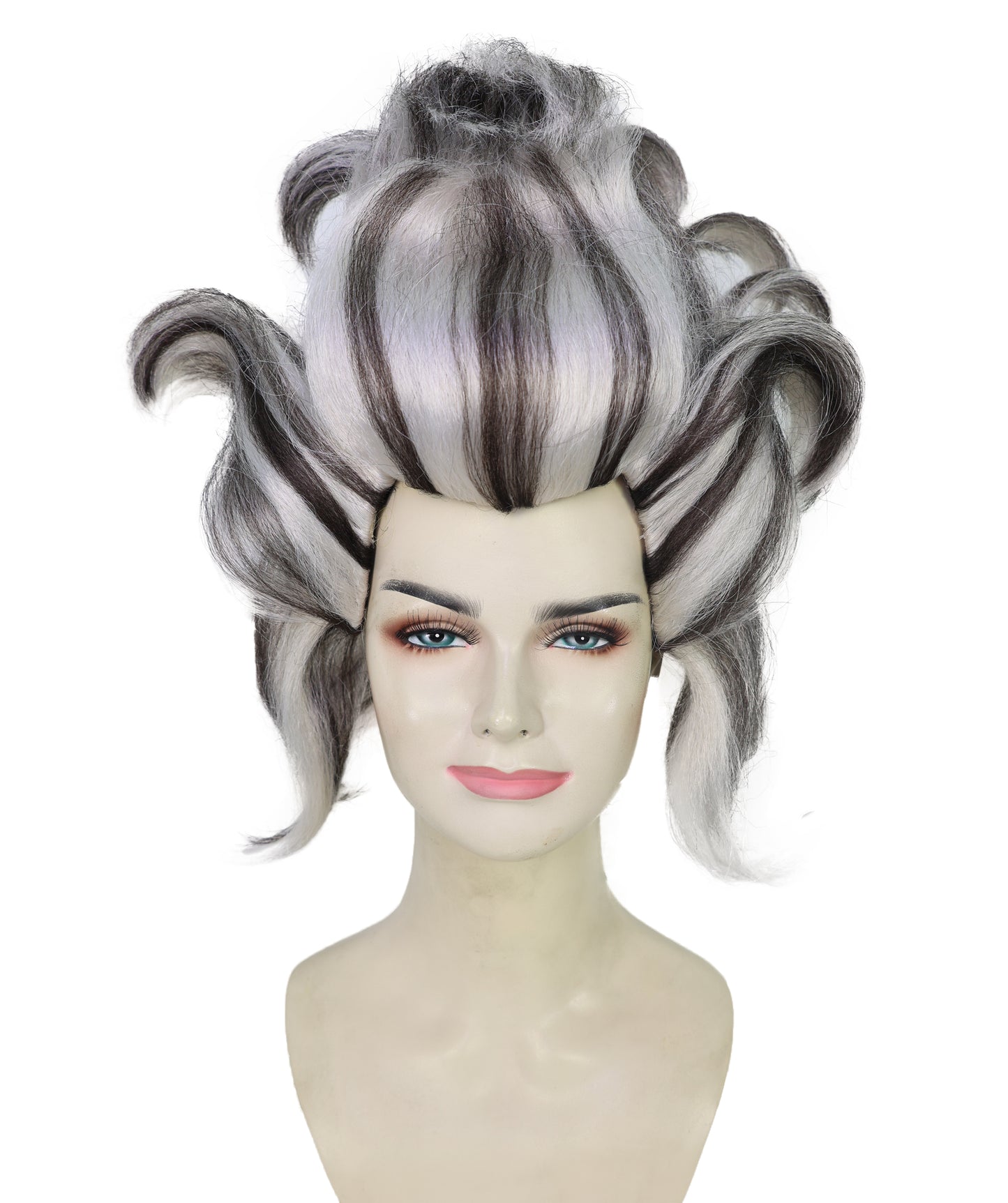 Wigs2you H-7216 女性用邪悪な海の魔女ウィッグ｜デラックスロングカールブラック＆グレーヘアピース｜ハロウィン、コスチュームパーティー、舞台、写真撮影