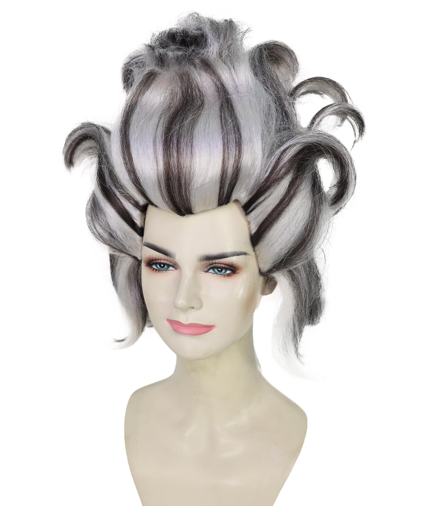 Wigs2you H-7216 女性用邪悪な海の魔女ウィッグ｜デラックスロングカールブラック＆グレーヘアピース｜ハロウィン、コスチュームパーティー、舞台、写真撮影