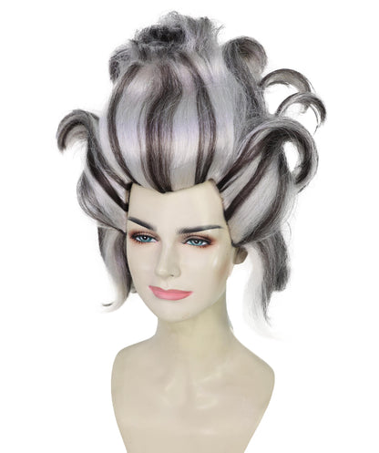 Wigs2you H-7216 女性用邪悪な海の魔女ウィッグ｜デラックスロングカールブラック＆グレーヘアピース｜ハロウィン、コスチュームパーティー、舞台、写真撮影