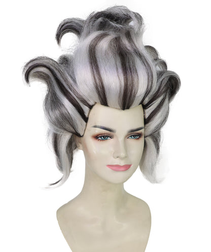 Wigs2you H-7216 女性用邪悪な海の魔女ウィッグ｜デラックスロングカールブラック＆グレーヘアピース｜ハロウィン、コスチュームパーティー、舞台、写真撮影