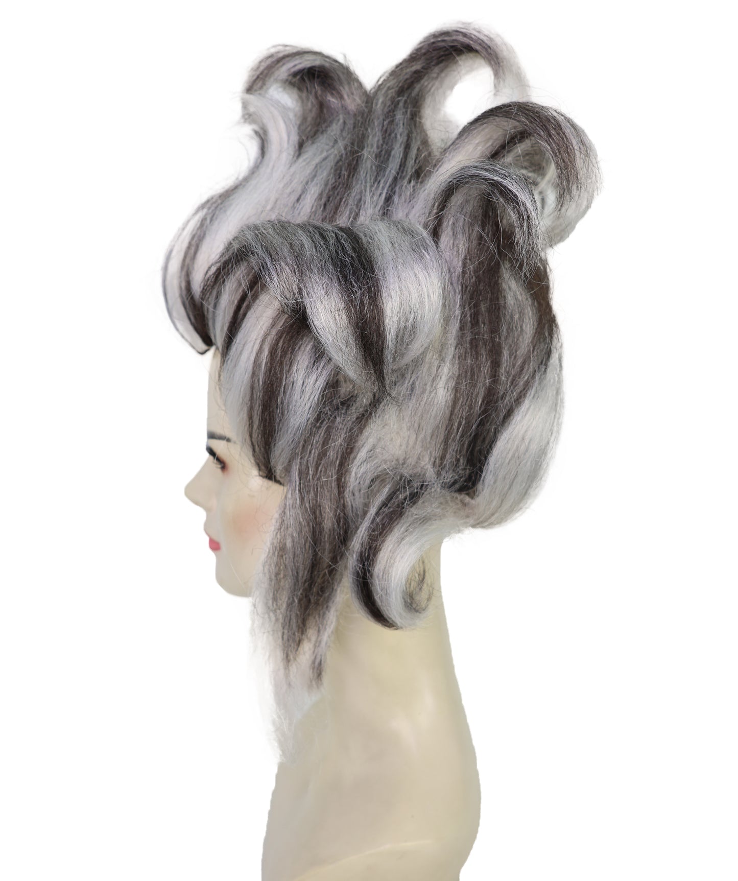 Wigs2you H-7216 女性用邪悪な海の魔女ウィッグ｜デラックスロングカールブラック＆グレーヘアピース｜ハロウィン、コスチュームパーティー、舞台、写真撮影