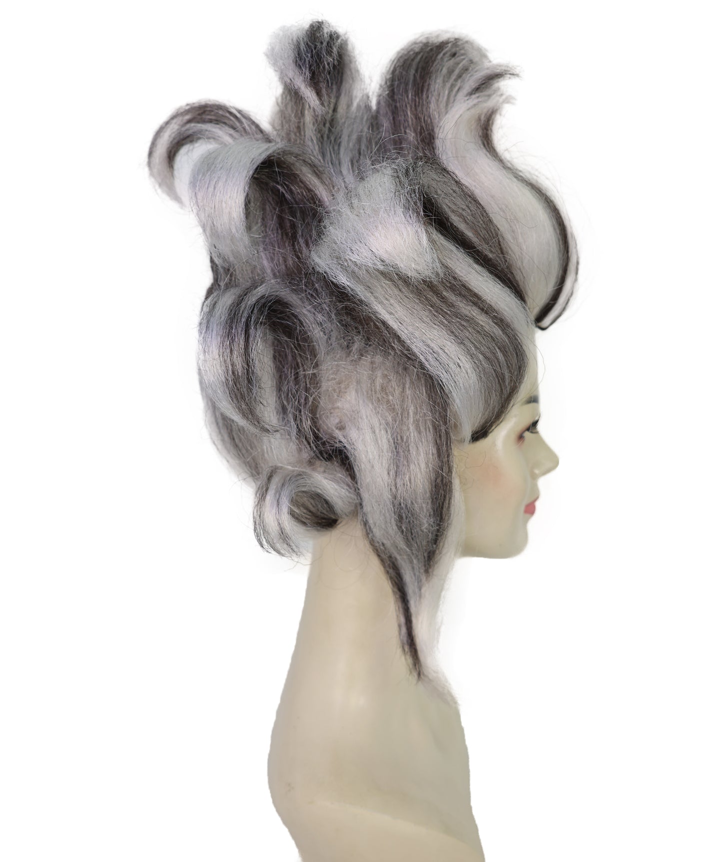 Wigs2you H-7216 女性用邪悪な海の魔女ウィッグ｜デラックスロングカールブラック＆グレーヘアピース｜ハロウィン、コスチュームパーティー、舞台、写真撮影