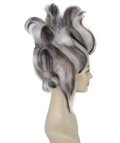Wigs2you H-7216 女性用邪悪な海の魔女ウィッグ｜デラックスロングカールブラック＆グレーヘアピース｜ハロウィン、コスチュームパーティー、舞台、写真撮影