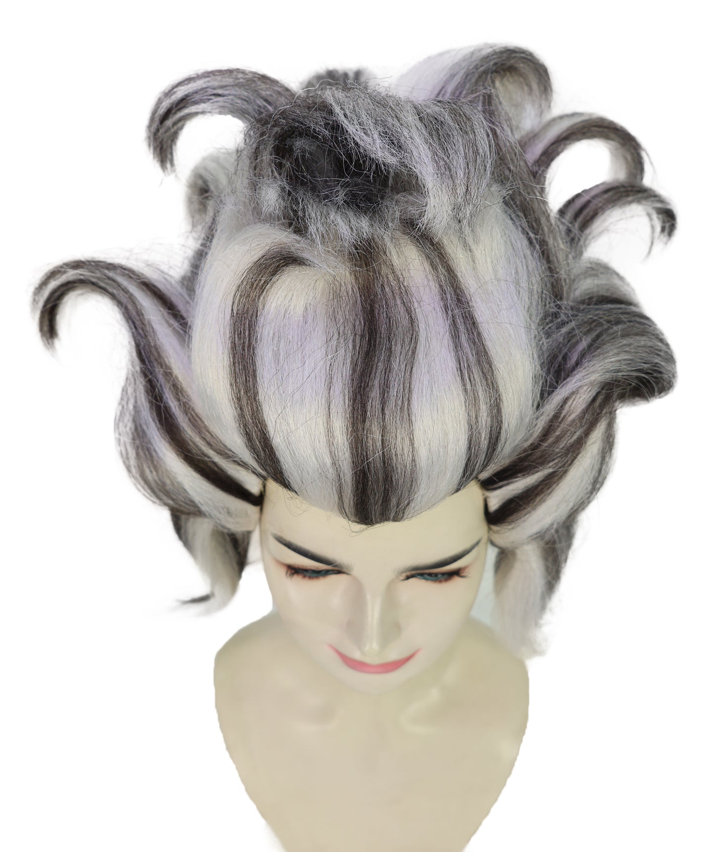 Wigs2you H-7216 女性用邪悪な海の魔女ウィッグ｜デラックスロングカールブラック＆グレーヘアピース｜ハロウィン、コスチュームパーティー、舞台、写真撮影