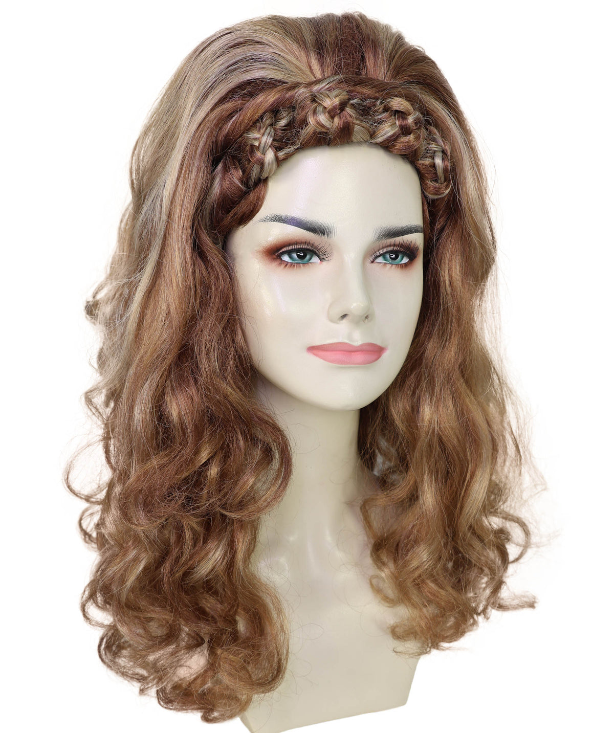 Wigs2you H-7217 女性用ドラァグクイーン風ロングボリュームマルチカラーウィッグ（フロントブレイド付き）｜ドラァグクイーン＆パフォーマンス用ウィッグ｜通気性のあるキャップレスキャップ