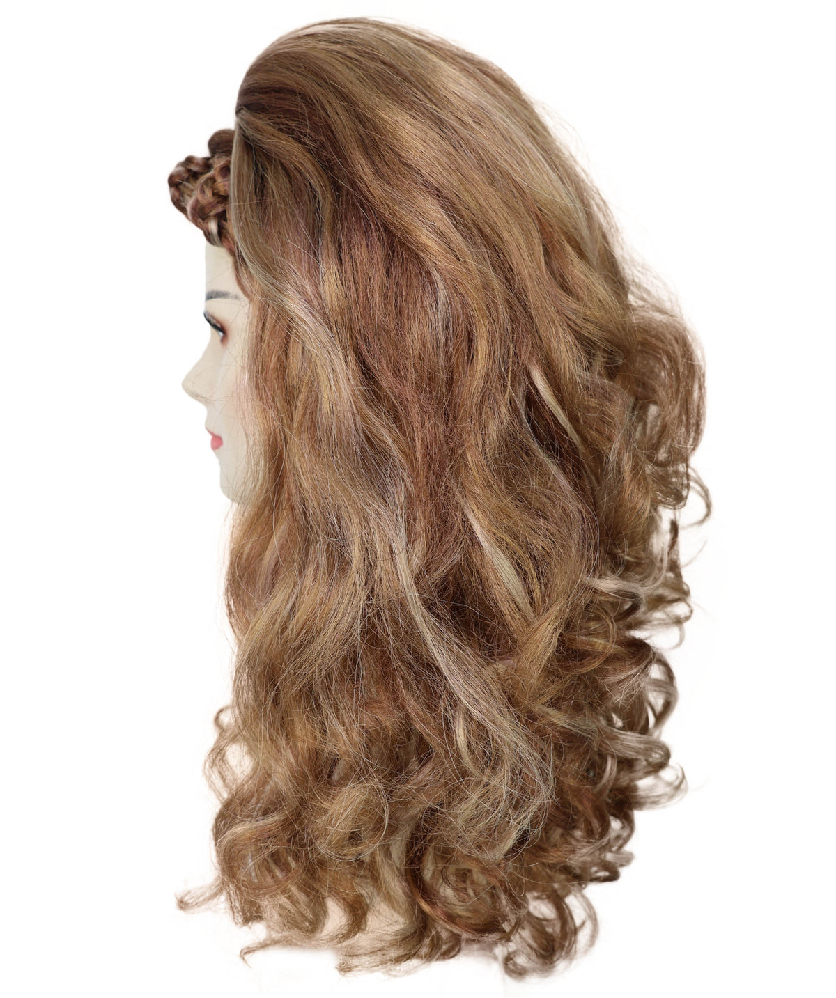 Wigs2you H-7217 女性用ドラァグクイーン風ロングボリュームマルチカラーウィッグ（フロントブレイド付き）｜ドラァグクイーン＆パフォーマンス用ウィッグ｜通気性のあるキャップレスキャップ