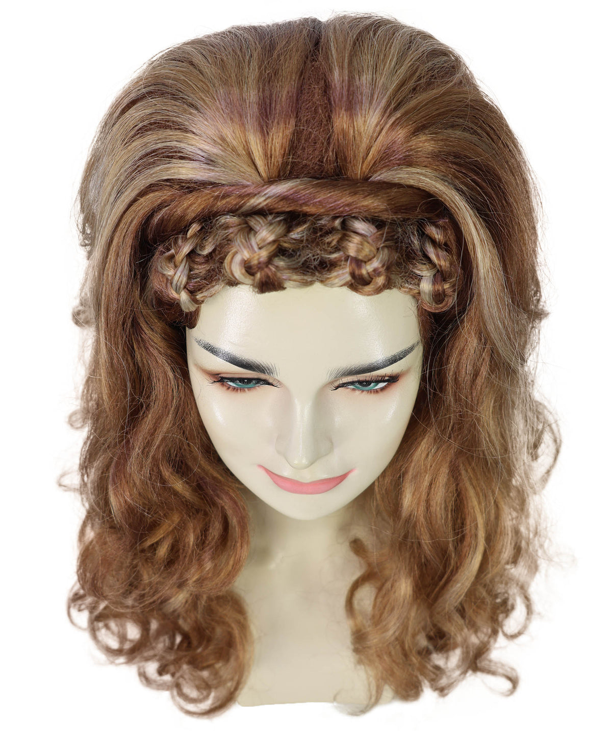 Wigs2you H-7217 女性用ドラァグクイーン風ロングボリュームマルチカラーウィッグ（フロントブレイド付き）｜ドラァグクイーン＆パフォーマンス用ウィッグ｜通気性のあるキャップレスキャップ