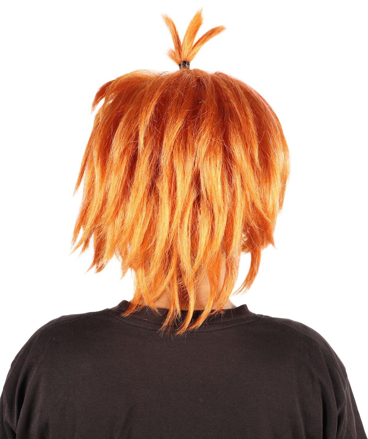 Wigs2you H-7222 女性用オレンジのスパイクトップノットウィッグ｜ユニークなルックスのための楽しく大胆なヘアピース｜通気性の良いキャップレスキャップ