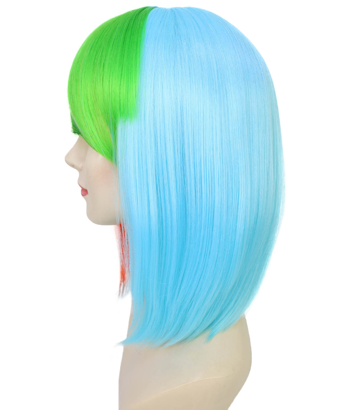 Wigs2you H-7226 女性用マルチカラー・ボブスタイル・ゲーミングウィッグ（肩にかかる長さ） | ハロウィンに最適 | 通気性の良いキャップレス仕様