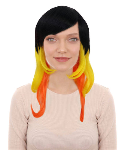 Wigs2you H-7230 女性用マルチカラーウィッグ | ハロウィン・カーニバル用ロングウェーブ・コスチュームヘア | ハロウィンに最適 | 通気性の良いキャップレス仕様
