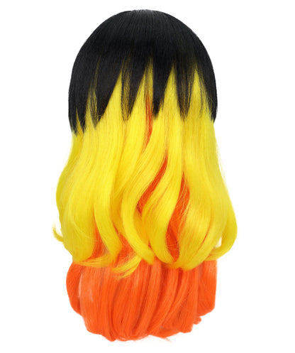 Wigs2you H-7230 女性用マルチカラーウィッグ | ハロウィン・カーニバル用ロングウェーブ・コスチュームヘア | ハロウィンに最適 | 通気性の良いキャップレス仕様